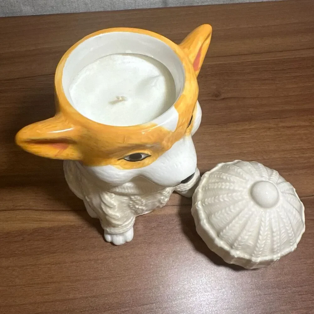 Holiday Sweater Corgi Candle Set